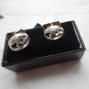 Silver Cufflinks, Antique Modernist  835 European  Sterling Cufflinks,